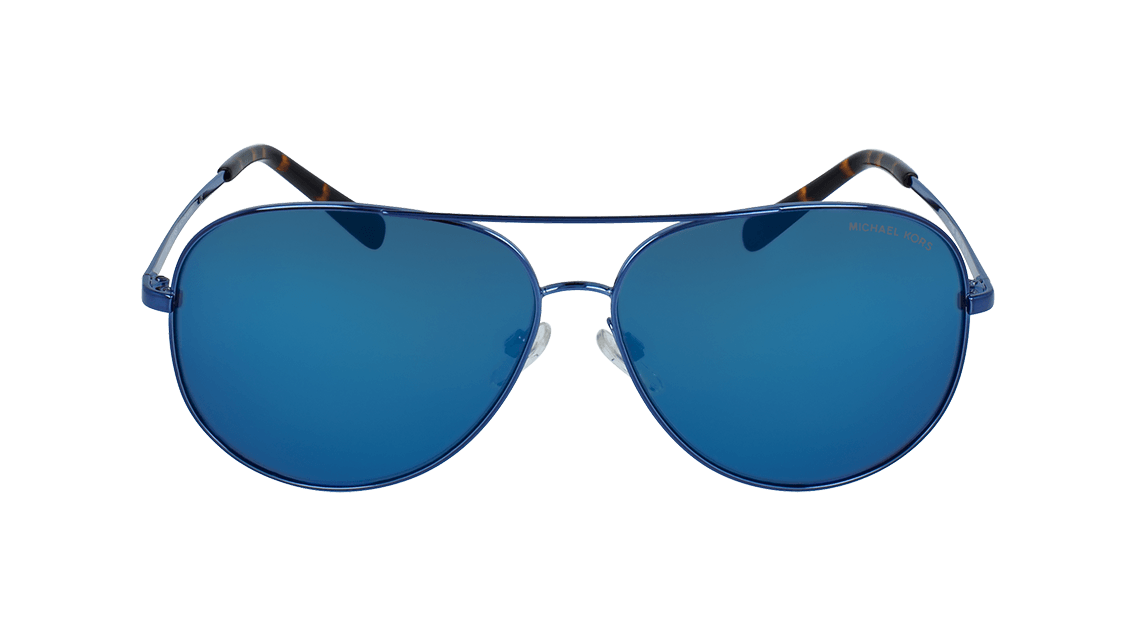 Michael kors blue store mirrored aviator sunglasses
